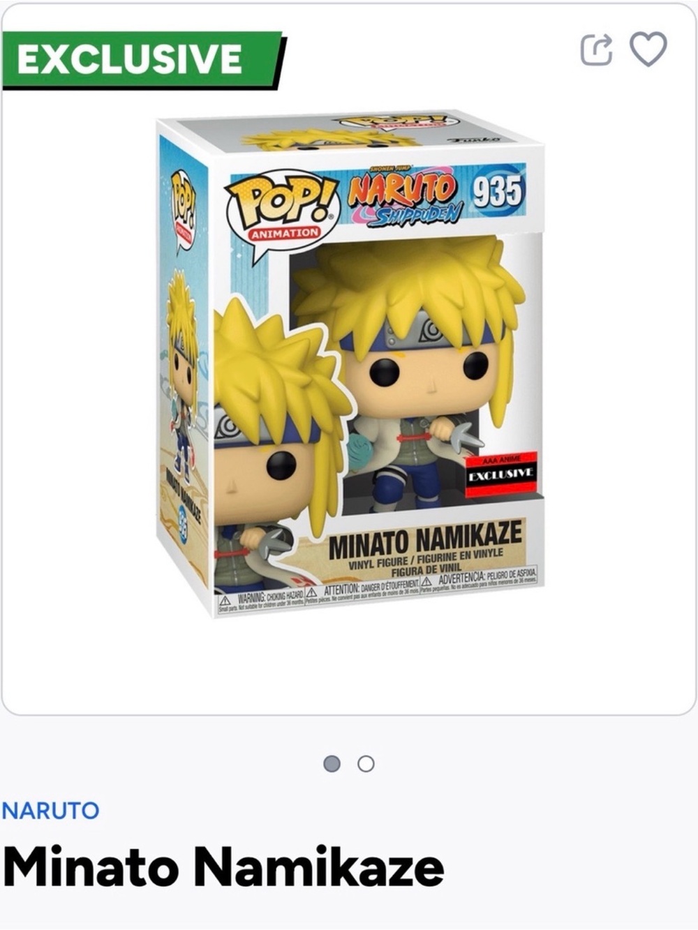 Minato Namikaze Funko Pop- 935